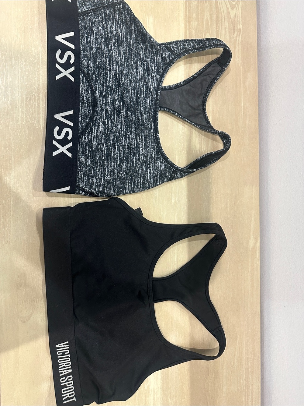VSX Women's Black & Heather Gray Racerback Sports Bra Set